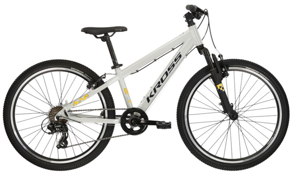 Kross Dust JR 1.0 24 S(12") rower szary/czarny połysk D1