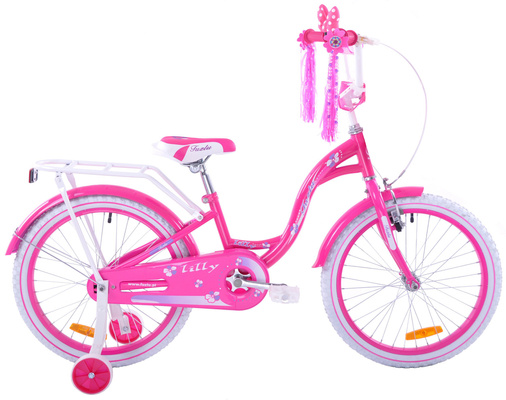Rower dziecięcy 20 rowerek Fuzlu LILLY różowo-biały