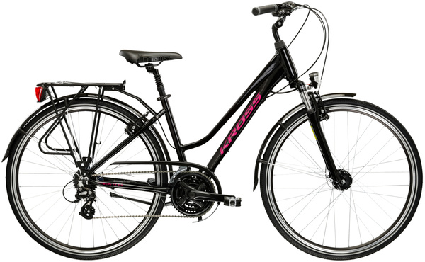 KROSS BERG TR 4.0 D M(17") 28 ROWER CZARNY/RÓŻOWY POŁYSK