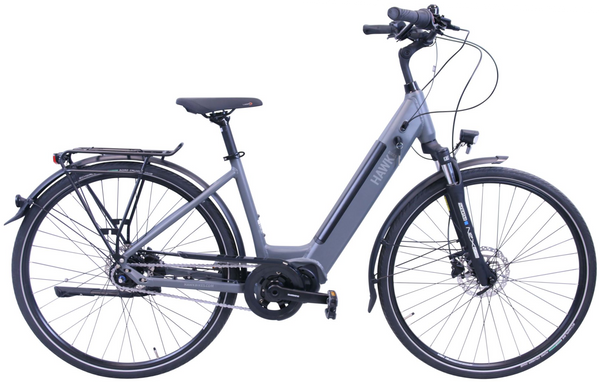 Rower Elektryczny 28" HAWK E-City Wave Integrated Shimano Steps Lady 44 cm Grey