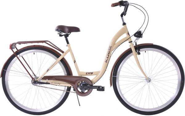 K23 Rower miejski Kozbike 28 3biegi kremowo-brązowy (przerzutka Sturmey Archer) (J7)