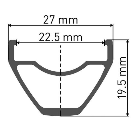 Obręcz rowerowa 27,5" DT Swiss M 442 584-22,5 VL 6,5mm 32 otw