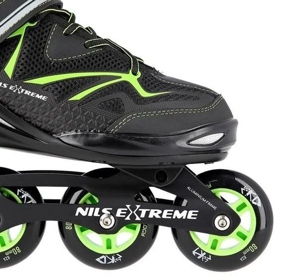 Łyżworolki Nils Extreme NA9022 czarno- zielone rozm. 40