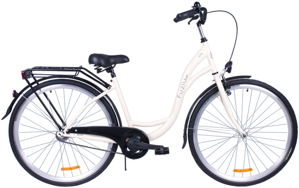 Rower Fuzlu City 28 S1 kremowo-czarny