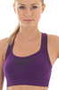 Damski stanik sportowy Brubeck Crop Top purpurowy S CR10070