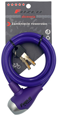 Zapięcie rowerowe retro TY560 10x1200mm fioletowe