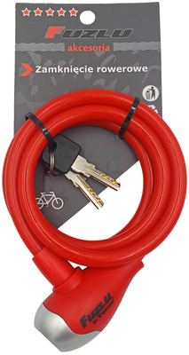 Zapięcie rowerowe retro TY560 10x1200mm czerwone