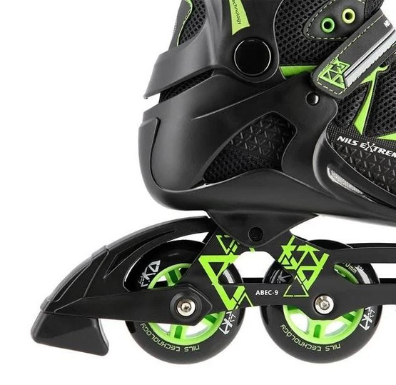 Łyżworolki Nils Extreme NA9022 czarno- zielone rozm. 40