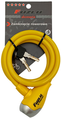 Zapięcie rowerowe retro TY560 10x1200mm żółte