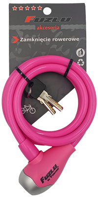 Zapięcie rowerowe retro TY560 10x1200mm różowe