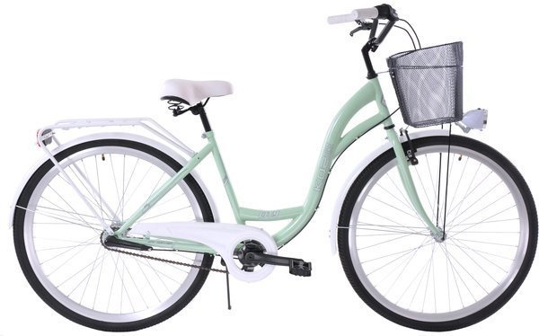 K30 Rower miejski Kozbike 28 3biegi miętowo-biały (przerzutka Sturmey Archer) (J11)