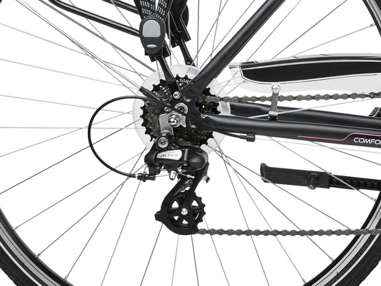 Rower Romet Gazela 1 28 M(18") czarno-różowy (3S7P)