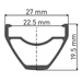Obręcz rowerowa 27,5" DT Swiss M 442 584-22,5 VL 6,5mm 32 otw
