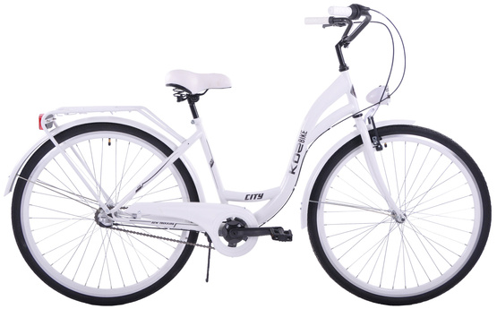 Rower miejski 26 damski Kozbike K25 3S biały (2L3)