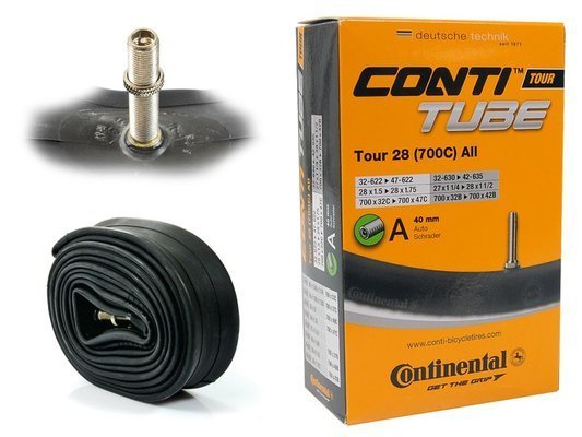 Dętka rowerowa Continental Tour 28 Hermetic Plus Auto 40 mm 32/47-622/635 (28" x 1,25" - 1,75")