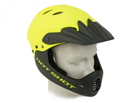 Kask Author HOT Shot X9 żółto (fluo)- czarny mat 54-56