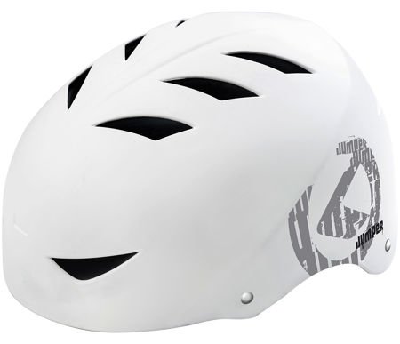 Kask rowerowy Jumper 018 white-grey  M/L (58-61cm)