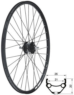 Koło 28/29" przód KLS Draft Dynamo DSC, black