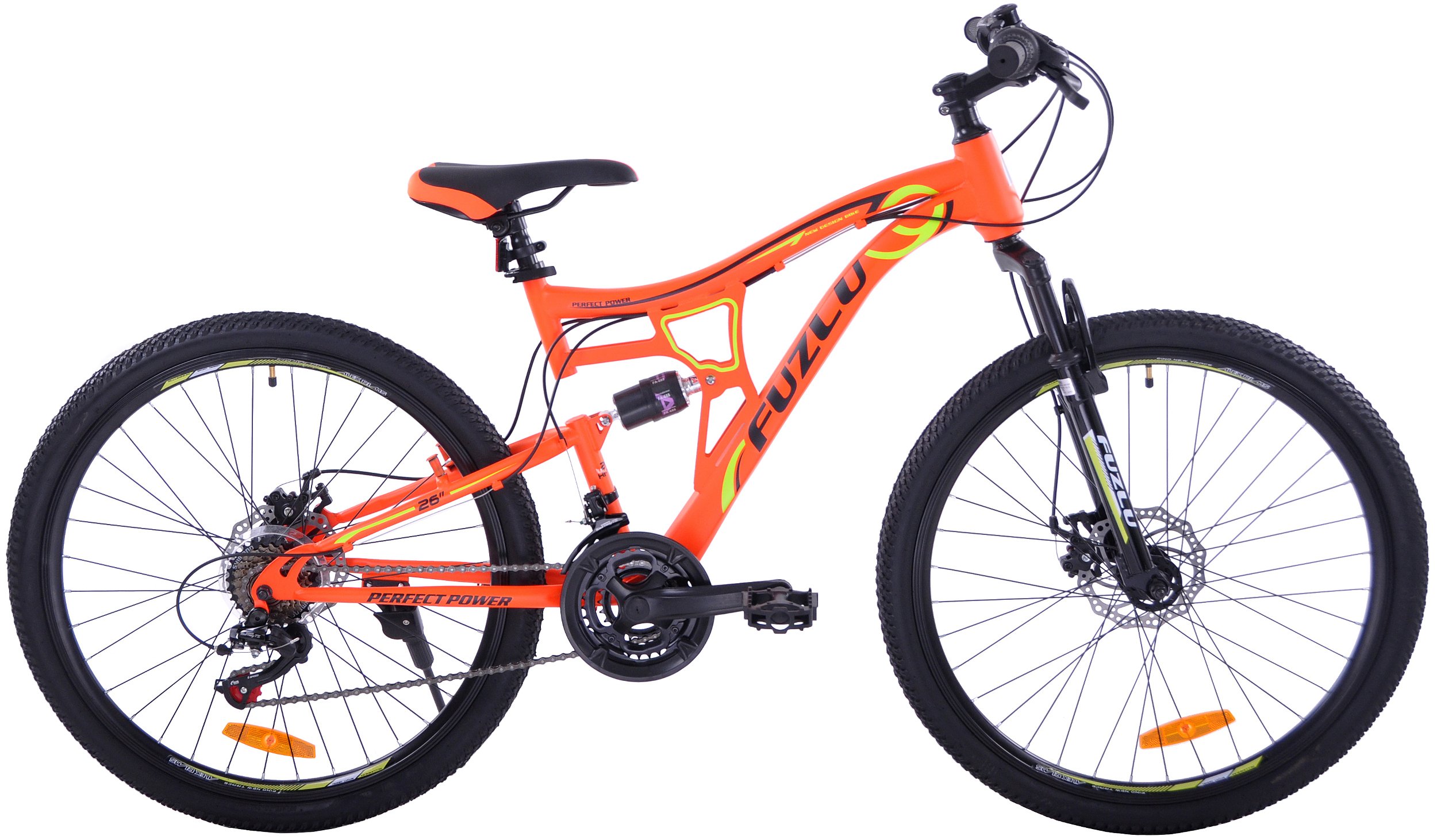 Fuzlu Perfect Power 26 2xt Orange Yellow Rower Rs Zolty Pomaranczowy Rowery Gorskie Mtb Gorskie Mtb 26 Rowery Fuzlu Mtb Gorskie Kolo 26 Rowery Mtb Full