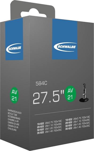 Dętka rowerowa Schwalbe standard 27x1,50/2,40 AV21 40MM 