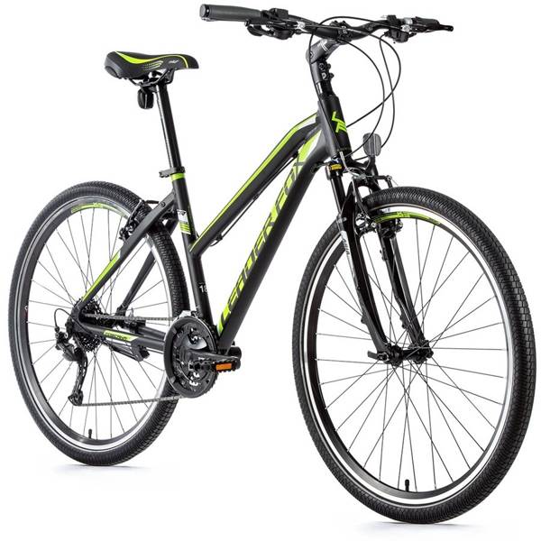 Leader-Fox CROSS TOSCANA LADY 18", BLACK MATT/GREEN rower