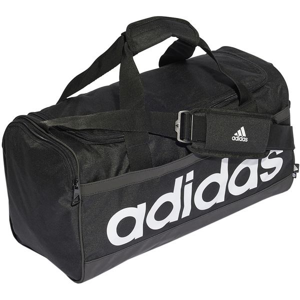 Torba adidas Essentials Linear Duffel Medium czarno- biała HT4743