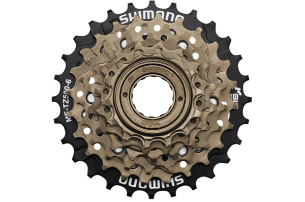 Wolnobieg 6-rzędowy SHIMANO Tourney MF-TZ500 14-28T, brązowy